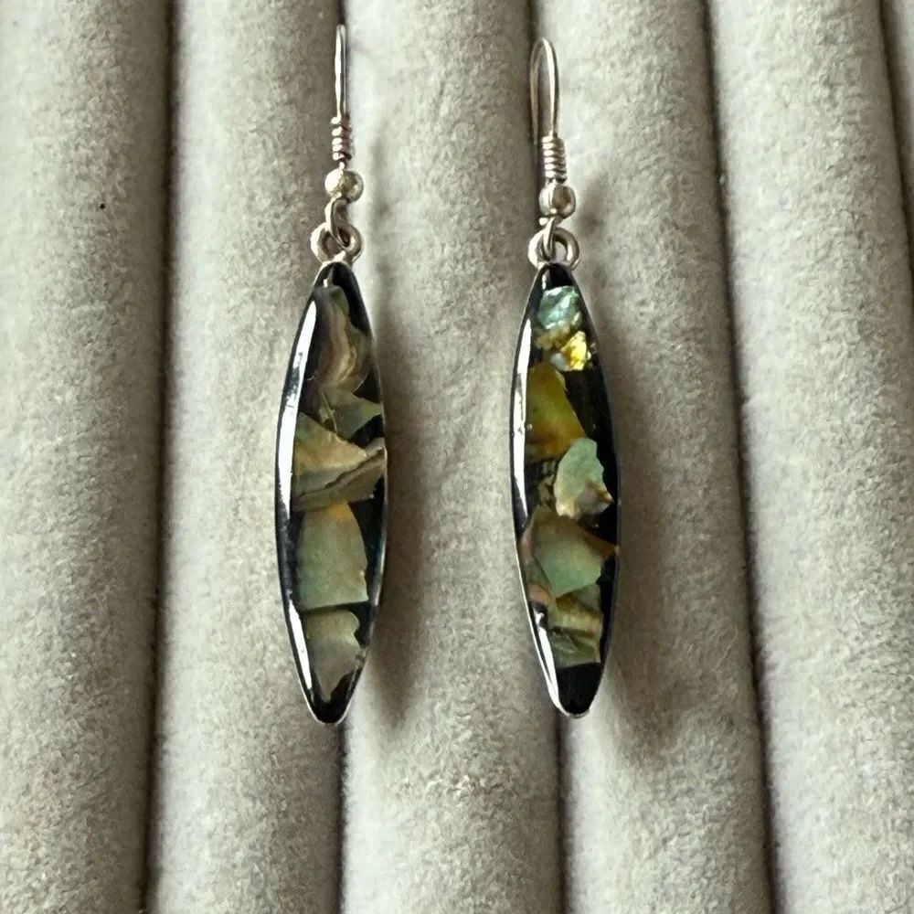 Sterling silver (?) earrings